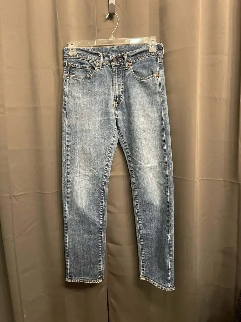 Levi's 505 Men's Regular Fit Straight Leg Jeans Blue Denim Stretch Size 32